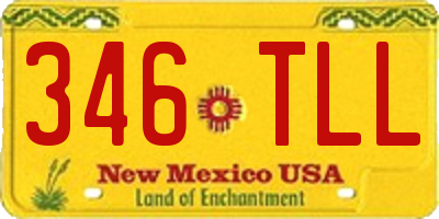 NM license plate 346TLL