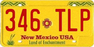 NM license plate 346TLP