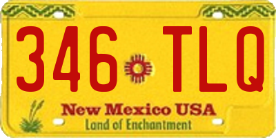 NM license plate 346TLQ