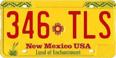 NM license plate 346TLS