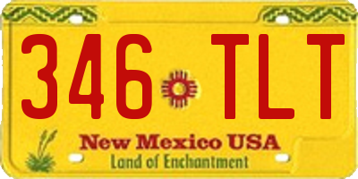 NM license plate 346TLT
