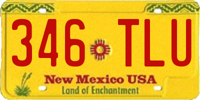 NM license plate 346TLU
