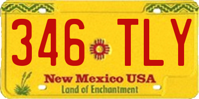 NM license plate 346TLY