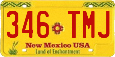 NM license plate 346TMJ