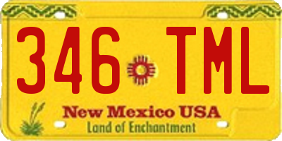 NM license plate 346TML