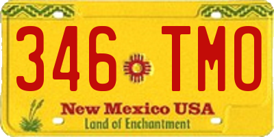 NM license plate 346TMO