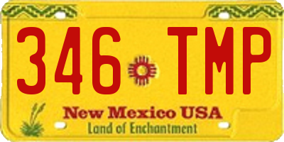 NM license plate 346TMP
