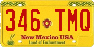 NM license plate 346TMQ