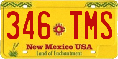 NM license plate 346TMS
