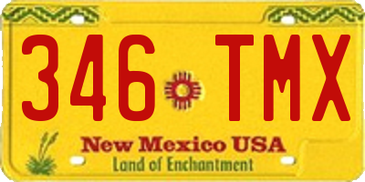 NM license plate 346TMX