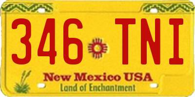 NM license plate 346TNI