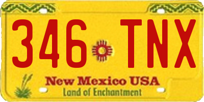 NM license plate 346TNX