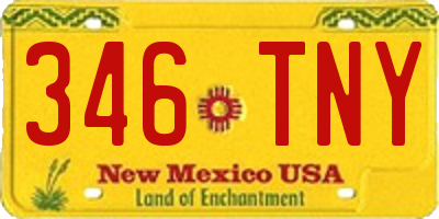 NM license plate 346TNY