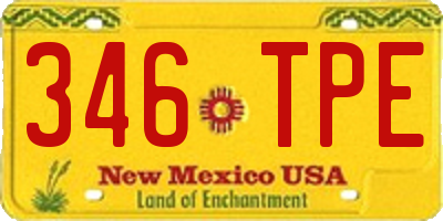 NM license plate 346TPE