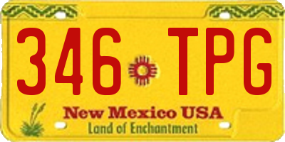 NM license plate 346TPG