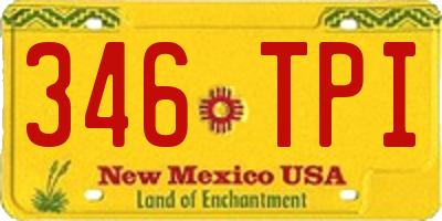 NM license plate 346TPI