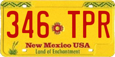 NM license plate 346TPR