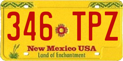 NM license plate 346TPZ