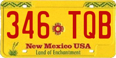 NM license plate 346TQB