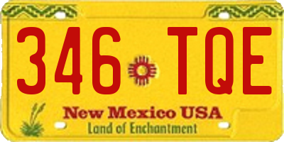 NM license plate 346TQE