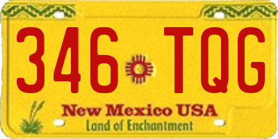 NM license plate 346TQG