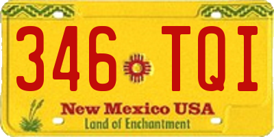NM license plate 346TQI