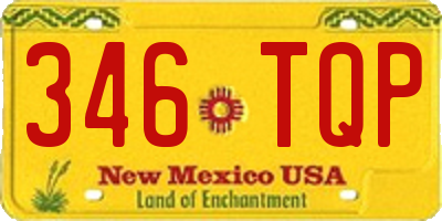 NM license plate 346TQP