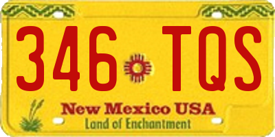 NM license plate 346TQS