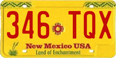 NM license plate 346TQX