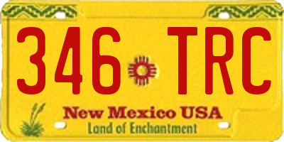 NM license plate 346TRC