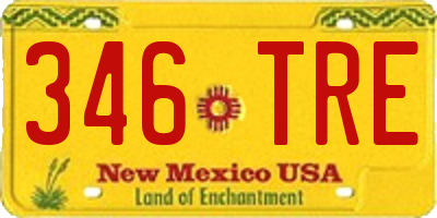 NM license plate 346TRE