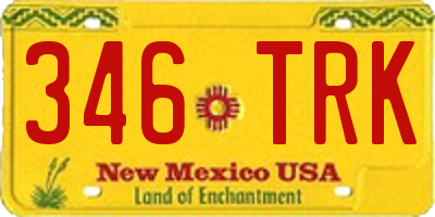 NM license plate 346TRK