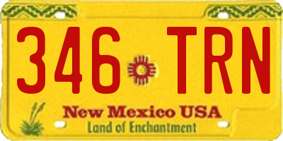 NM license plate 346TRN