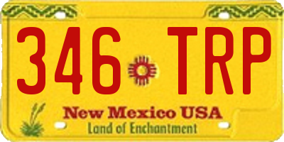 NM license plate 346TRP