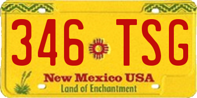 NM license plate 346TSG