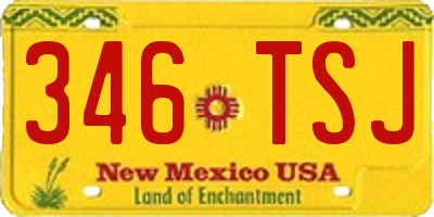NM license plate 346TSJ