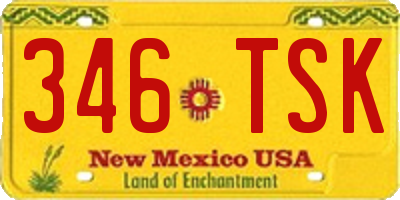 NM license plate 346TSK