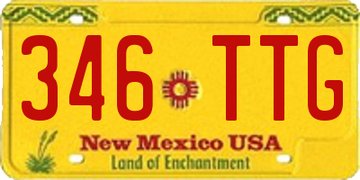 NM license plate 346TTG