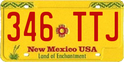 NM license plate 346TTJ