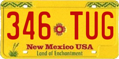 NM license plate 346TUG