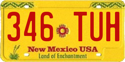 NM license plate 346TUH