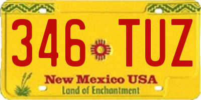 NM license plate 346TUZ