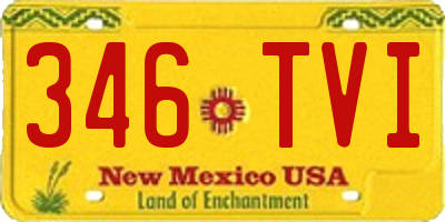 NM license plate 346TVI
