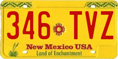 NM license plate 346TVZ