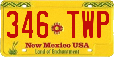 NM license plate 346TWP