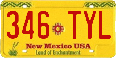 NM license plate 346TYL