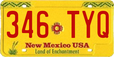 NM license plate 346TYQ