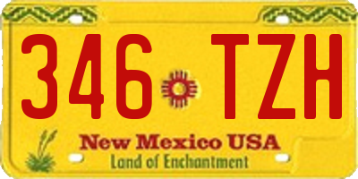 NM license plate 346TZH