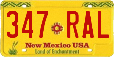 NM license plate 347RAL