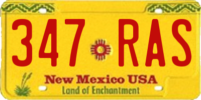 NM license plate 347RAS